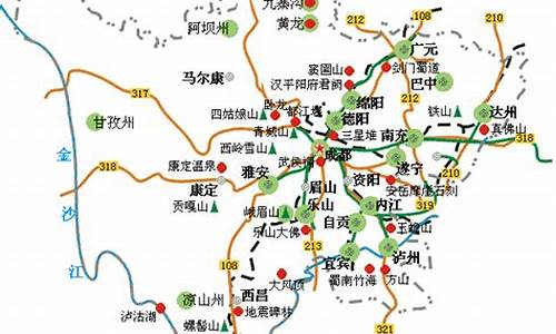 四川景点分布_四川景点分布图及线路